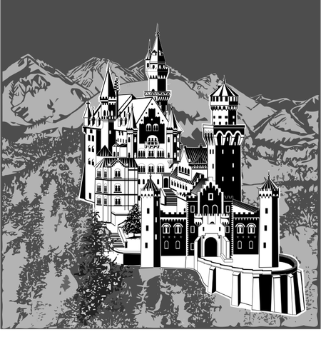 Prediseñadas de vector de Castillo de Neuschwanstein