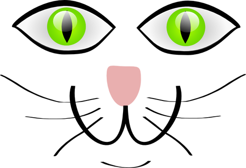 Vektor-ClipArt Katze mit grünen Augen