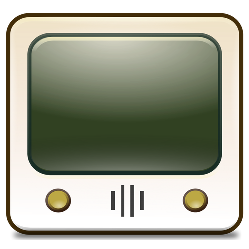 Gamle CRT-TV satt vector illustrasjon