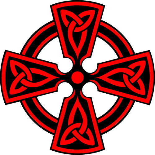 Zdobené Celtic cross ilustrace