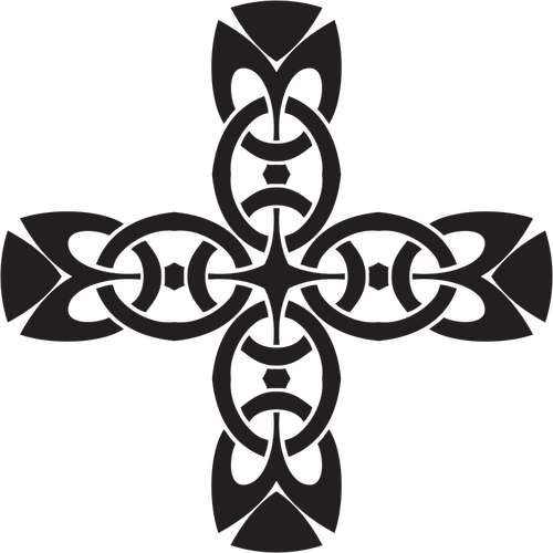 Zwarte cross vector afbeelding