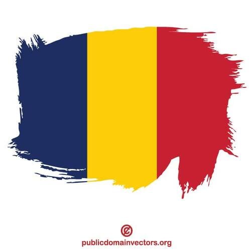Pintada bandera de Chad