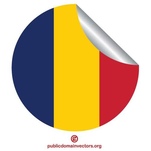 Stiker dengan bendera Chad