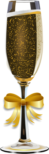 Vektor ClipArt-bilder av glas champagne