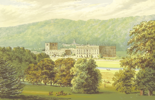 Dessin vectoriel de Chatsworth House
