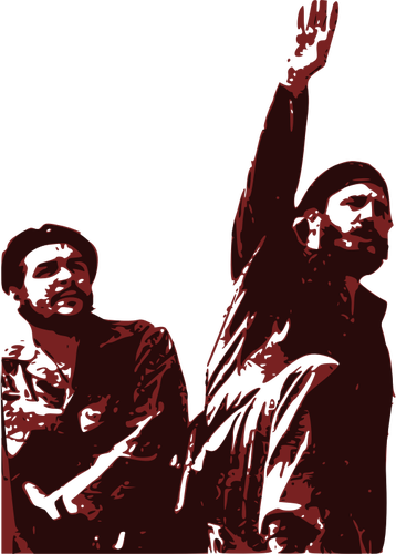 Che Guevara a Fidel Castro vektorový obrázek