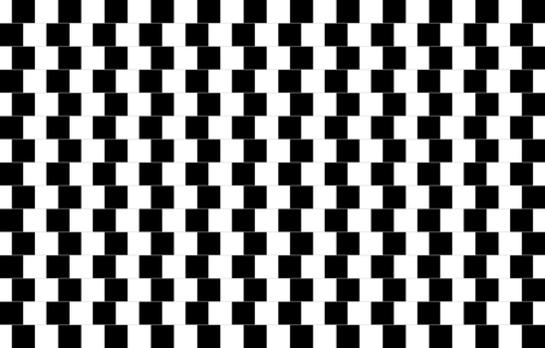 Černá a bílá šachovnice iluzi vektorový obrázek