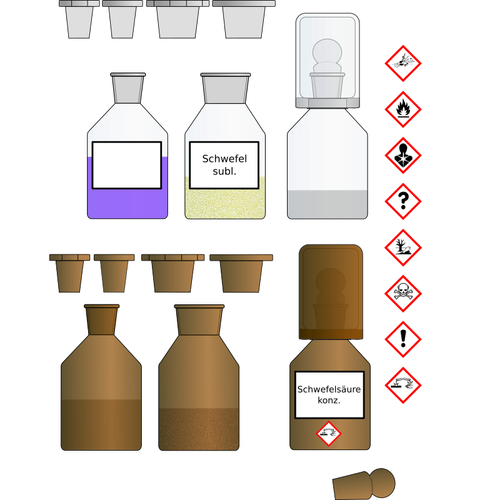 Chemischen Flaschen