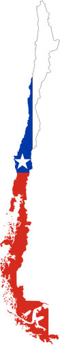Chile flagga karta
