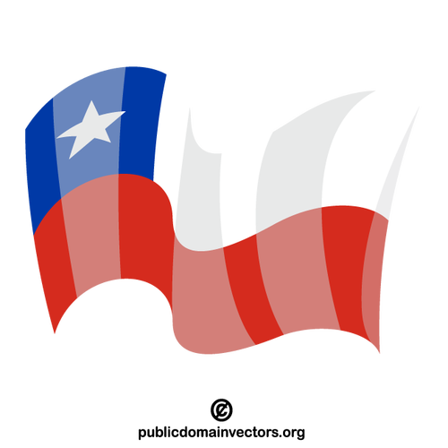Chile drapelul național fluturând