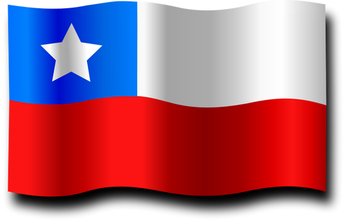 Rippel chilenske flagg vektor image