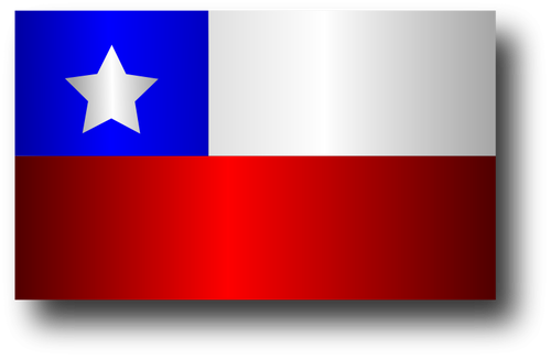 Flat chilenske flagg vektorgrafikk