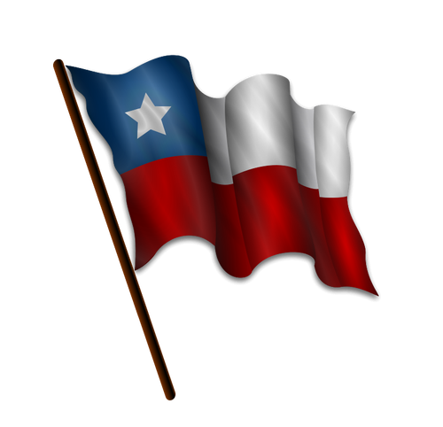Immagine vettoriale bandiera cilena