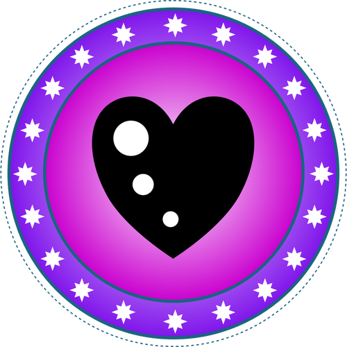 Corazón púrpura tarjeta vector imágenes prediseñadas