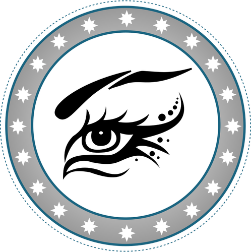 Gambar burung mata logo vektor