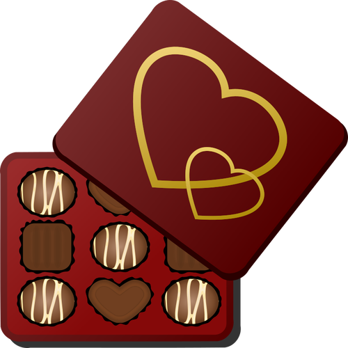 Boîte carrée de chocolats vector illustration