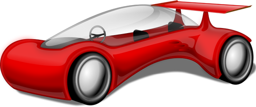 האיור וקטורית עתידני מכונית אדומה