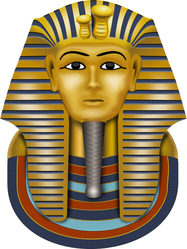 Topeng Tutankhamun vektor ilustrasi