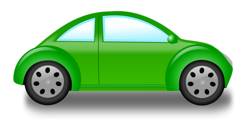 Gráficos vectoriales de coche verde pequeño