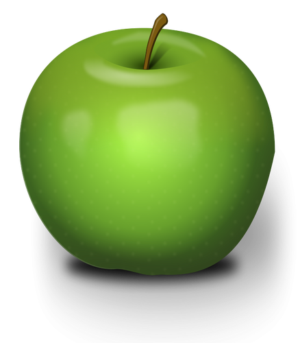 Вектор фотореалистичных зеленое яблоко