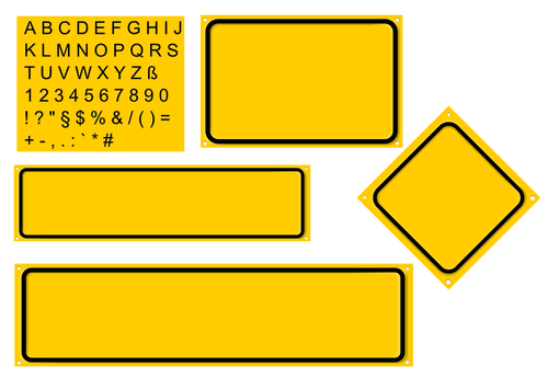 Generatore di segno imposta immagine vettoriale