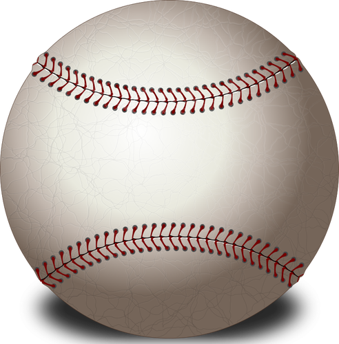 Immagine vettoriale fotorealistica della palla da baseball