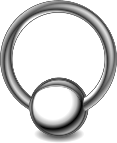 Body piercing anneau vector illustration