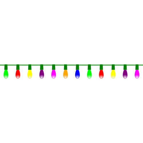 Vektorový obrázek barevné vánoční osvětlení