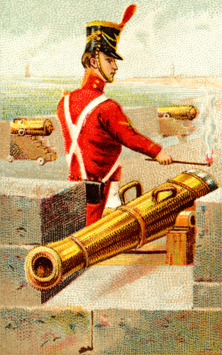 Cannon in battle