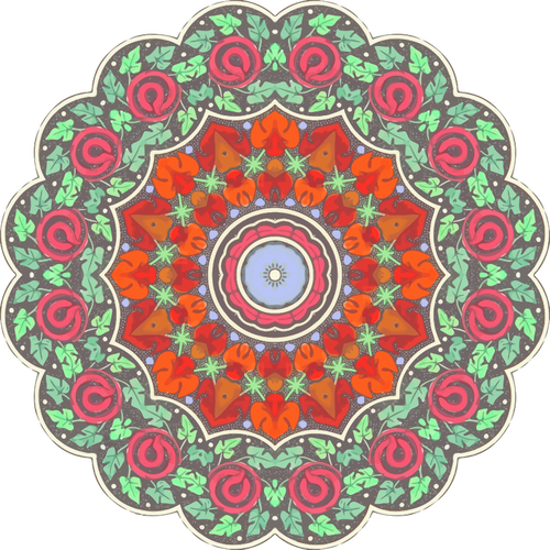 Ornament colorată circulară
