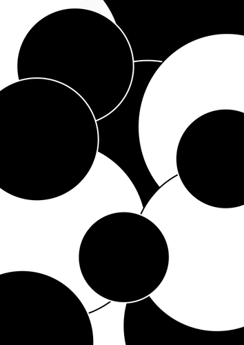 Círculos de preto e branco