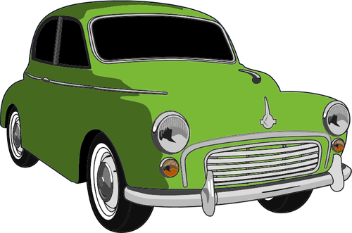 Klasyczny samochód zielony
