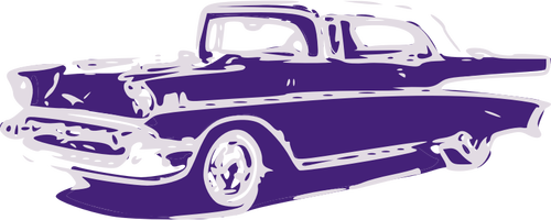 Mobil klasik ungu vektor gambar