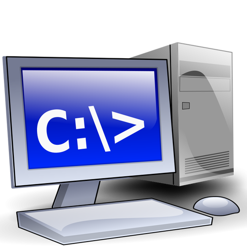 PC cu C hard disk icon verctor desen vectorial