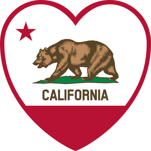 캘리포니아의 깃발에서 요소의 벡터 이미지