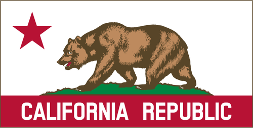 كاليفورنيا الجمهورية راية ناقلات القصاصة الفنية