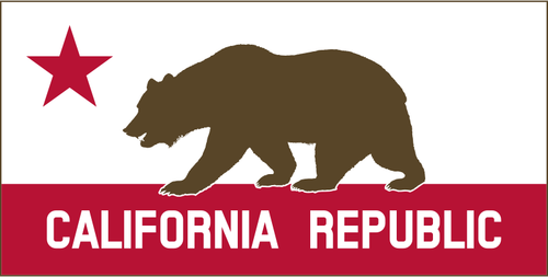 加利福尼亚共和国旗帜矢量图