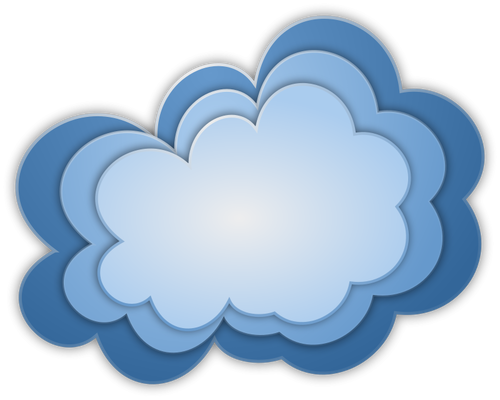 Tři nternet mraky vektorové ilustrace