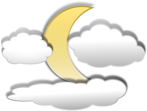 Wolken en de maan afbeelding