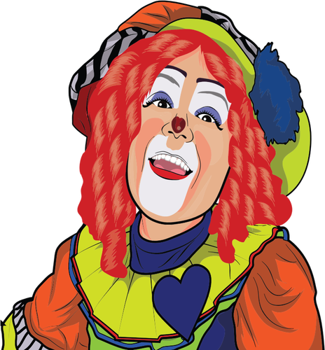 Kleurrijke clown illustratie