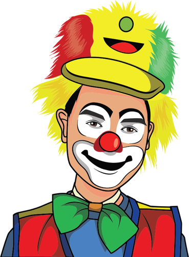 Colorful clown drawing