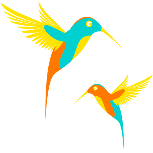 Nynna fåglar i flykt illustration
