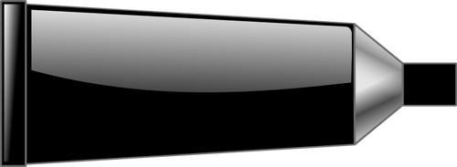 Vector clip art of black colour tube