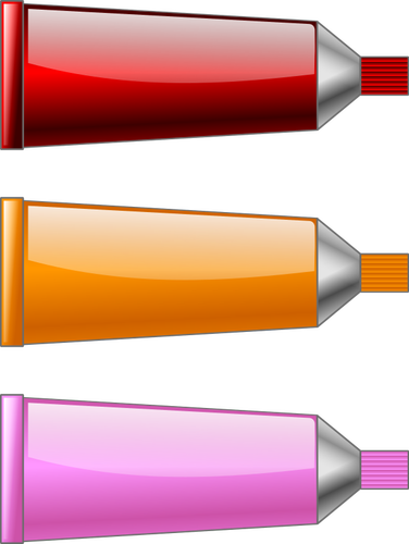 Tuburi de vopsea de ulei în diferite culori