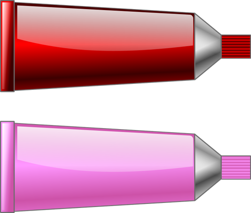 Vector graphics of red and pink colour tubes