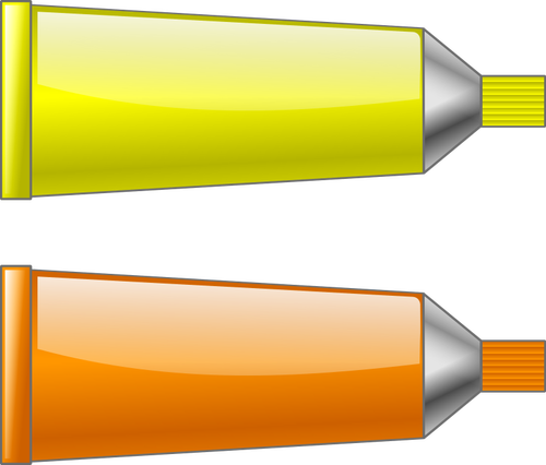 पीले और नारंगी रंग ट्यूबों