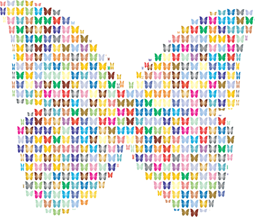Borboleta feita de borboletas
