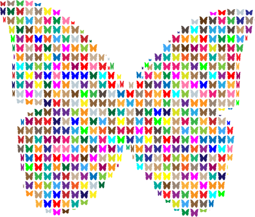 Borboleta colorida fractal