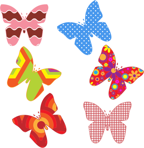 Modelli di farfalla variopinta