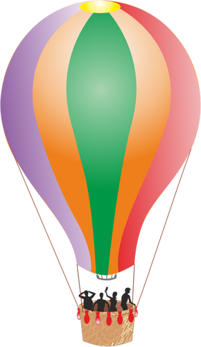 Horkovzdušný balón s lidmi